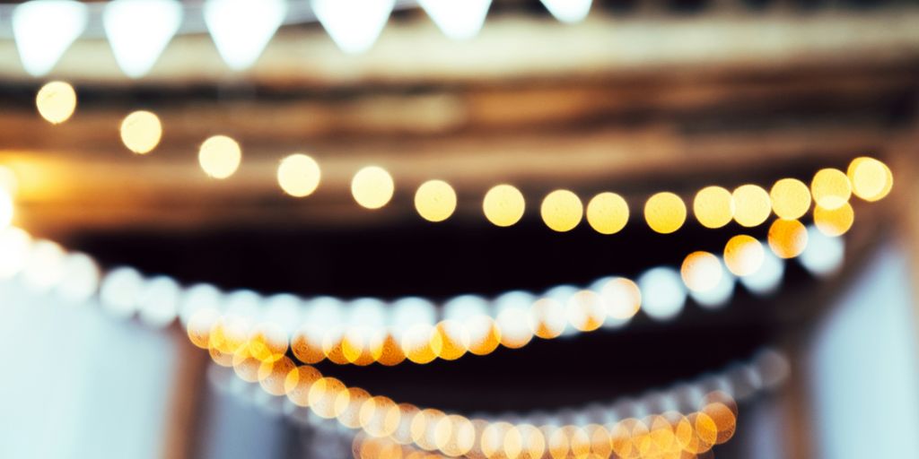 Macro view of lights in a party in Gettysburg