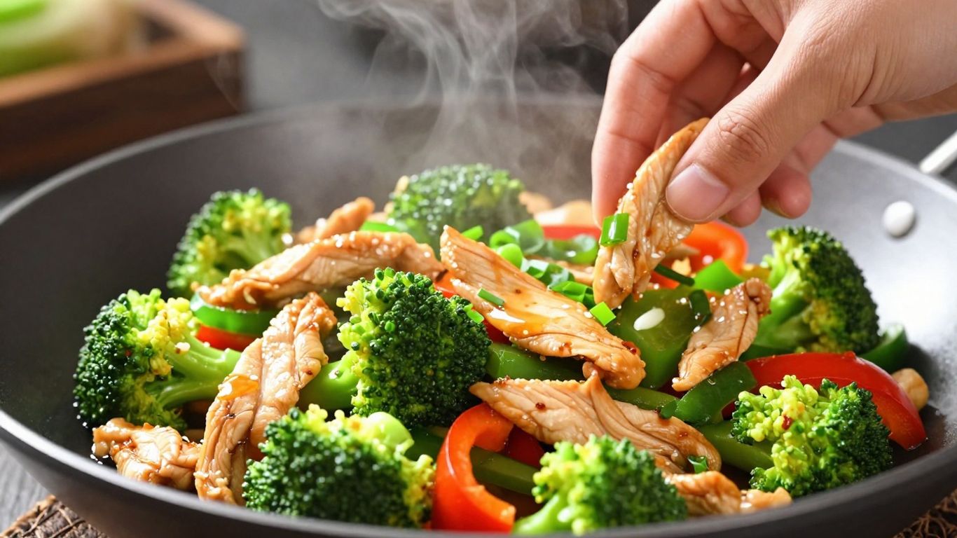 Quick and easy 10-minute dinner being plated.