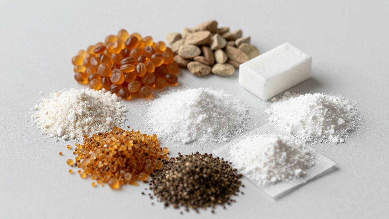 Food additives and emulsifiers close-up