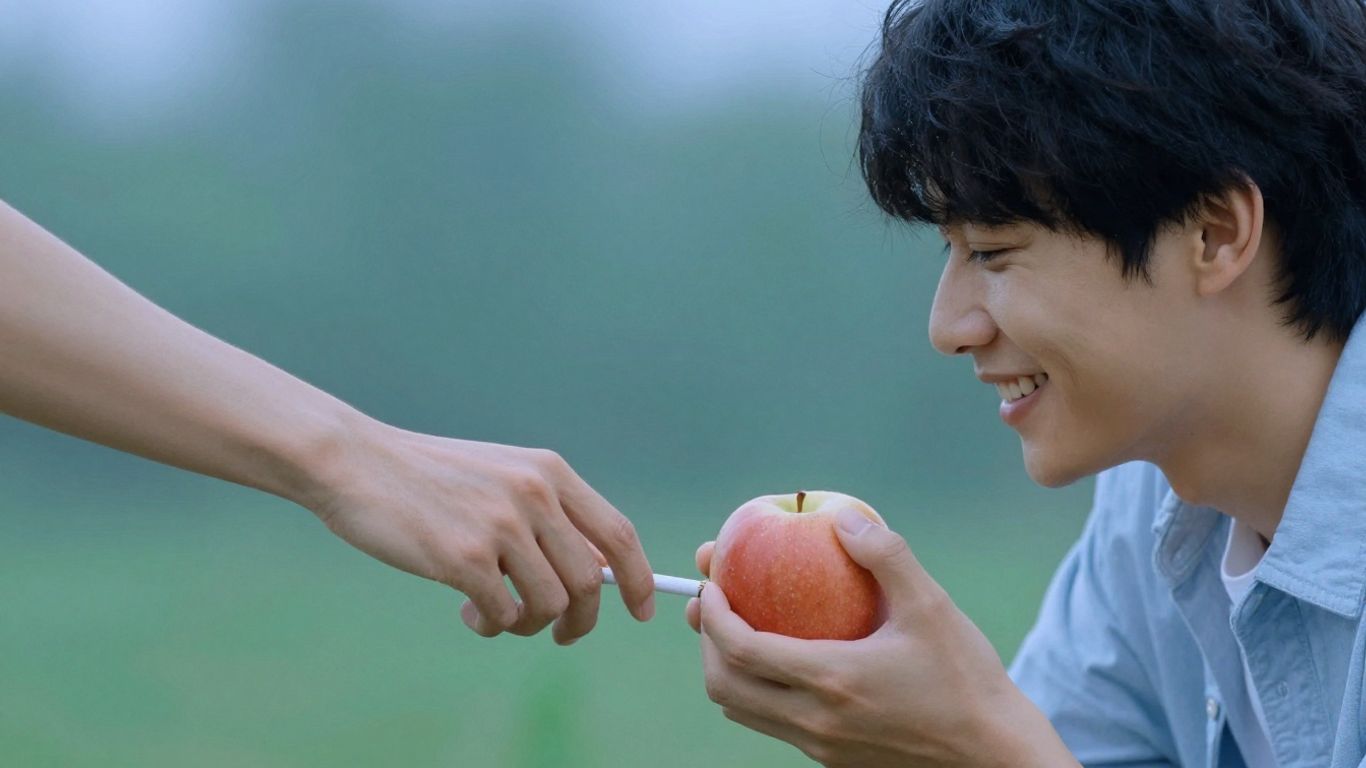 Person swapping unhealthy habit for a healthy one.