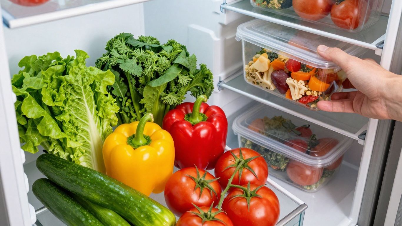 Fresh food and organized refrigerator interior