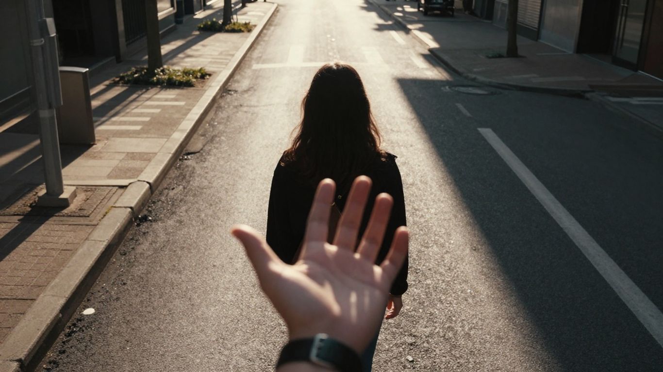 Person at a crossroads making a decision.