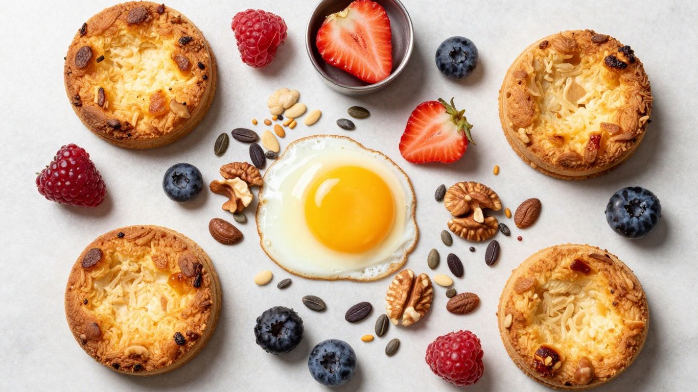 Colorful batch breakfast bars with assorted toppings.