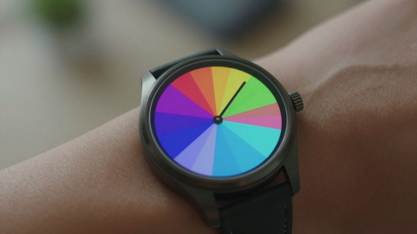 Watch face with time blocks and buffer zones.