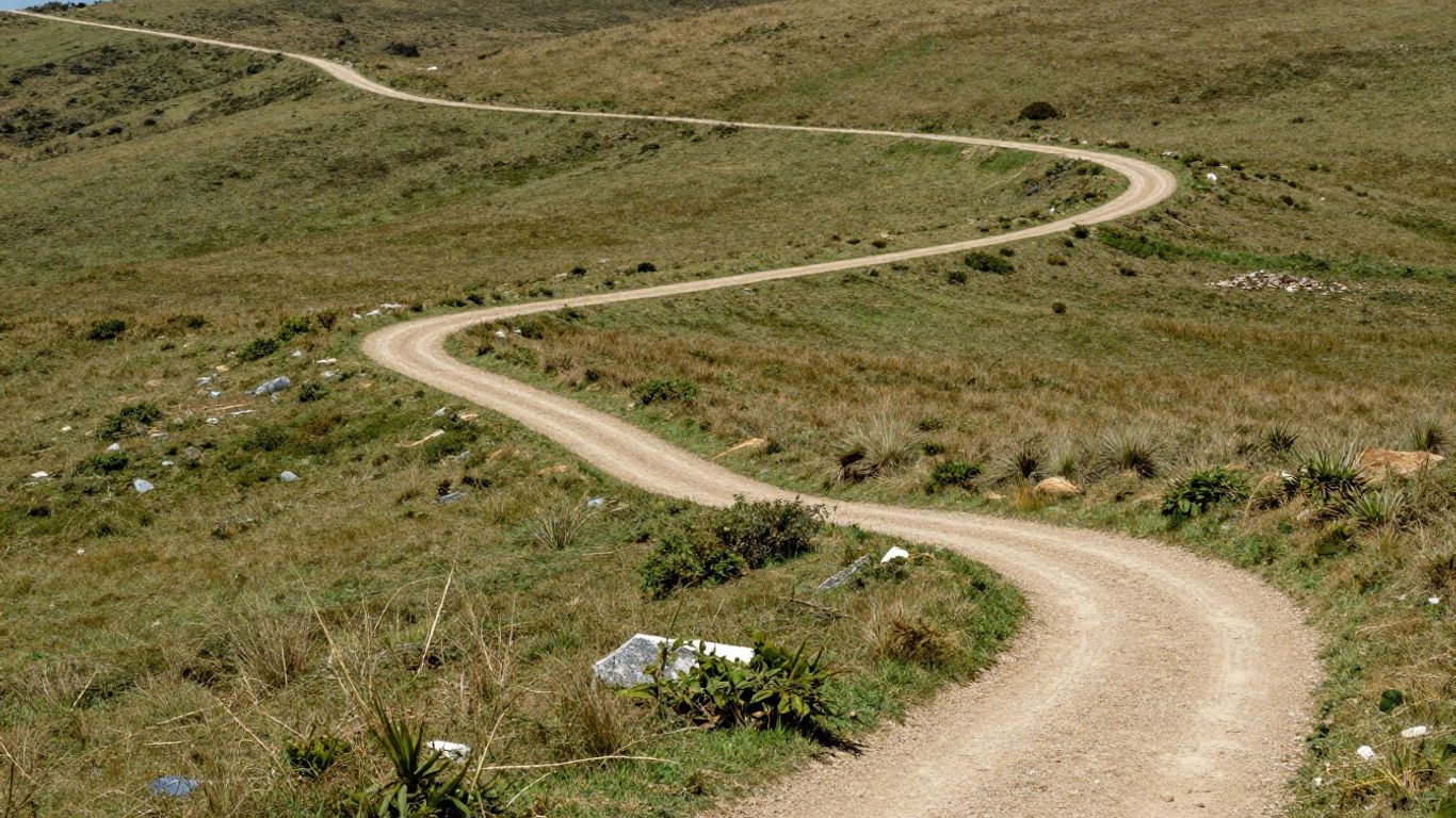 Path splitting into multiple directions with scattered elements.